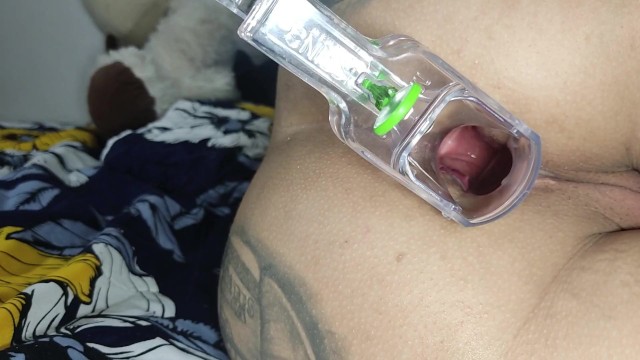 Speculum inside my very horny ass with my anal orgasms