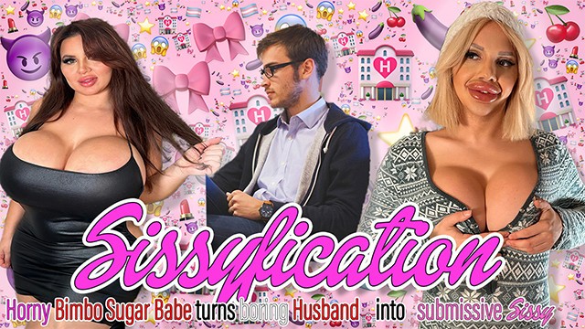 Jessy Bunny. SISSYFICATION: horny Bimbo turns husband it submissive Sissy
