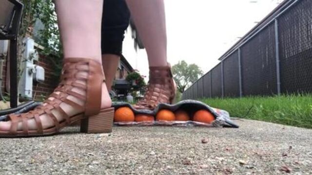 Orange crushing under carpet youtube short vid